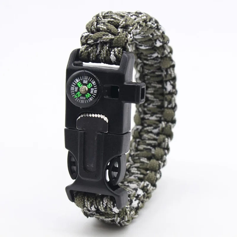 Thumbnail: Multi-function Military Emergency Survival Paracord 4mm Bracelet Outdoor Scrape