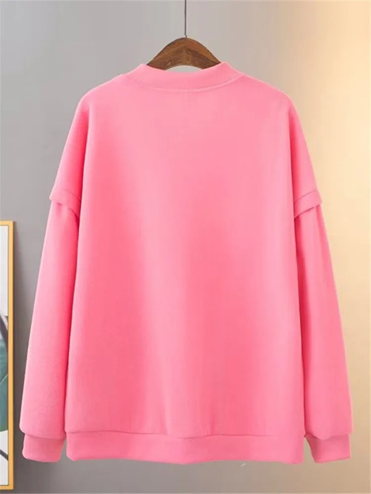 縮圖：Plus Size Women's Clothing Stand Collar Spring And Autumn Long Sleeve Coat Casu