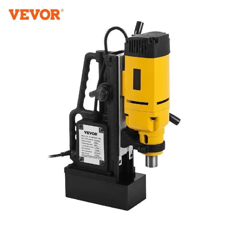 Thumbnail: VEVOR 1200W Magnetic Drill Press 23mm Boring MB-23 Electric Bench Tapping Drill