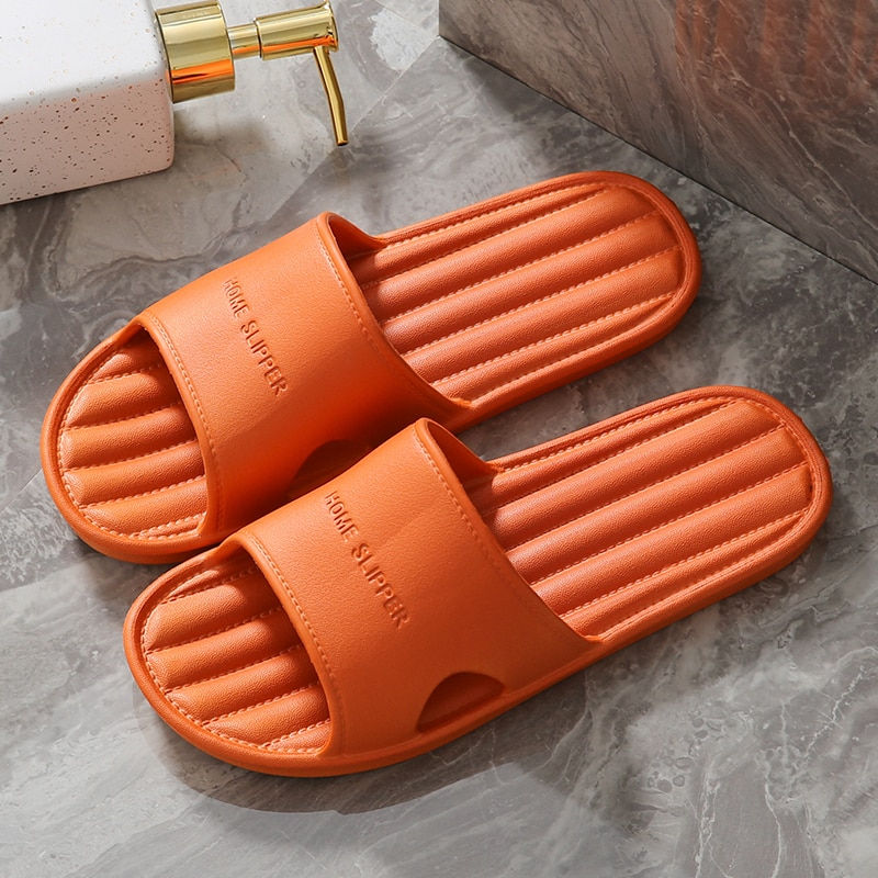 Thumbnail: New Solid Color Slippers Man Summer Beach Sandals  Light Bathroom Home Non Slip