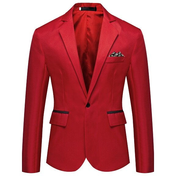 थंबनेल: Slim Fit Man Blazer Office Blazer Suit Jacket Mens Jackets Wedding Dress Jacket