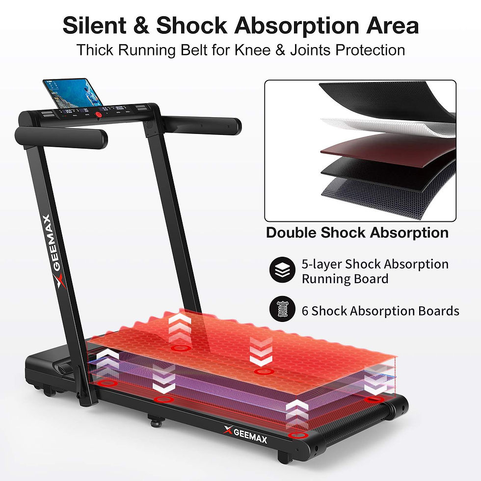 Thumbnail: Geemax C2 MultifunctionalFolding Treadmill Fitness Indoor Exercise Equipment Gy