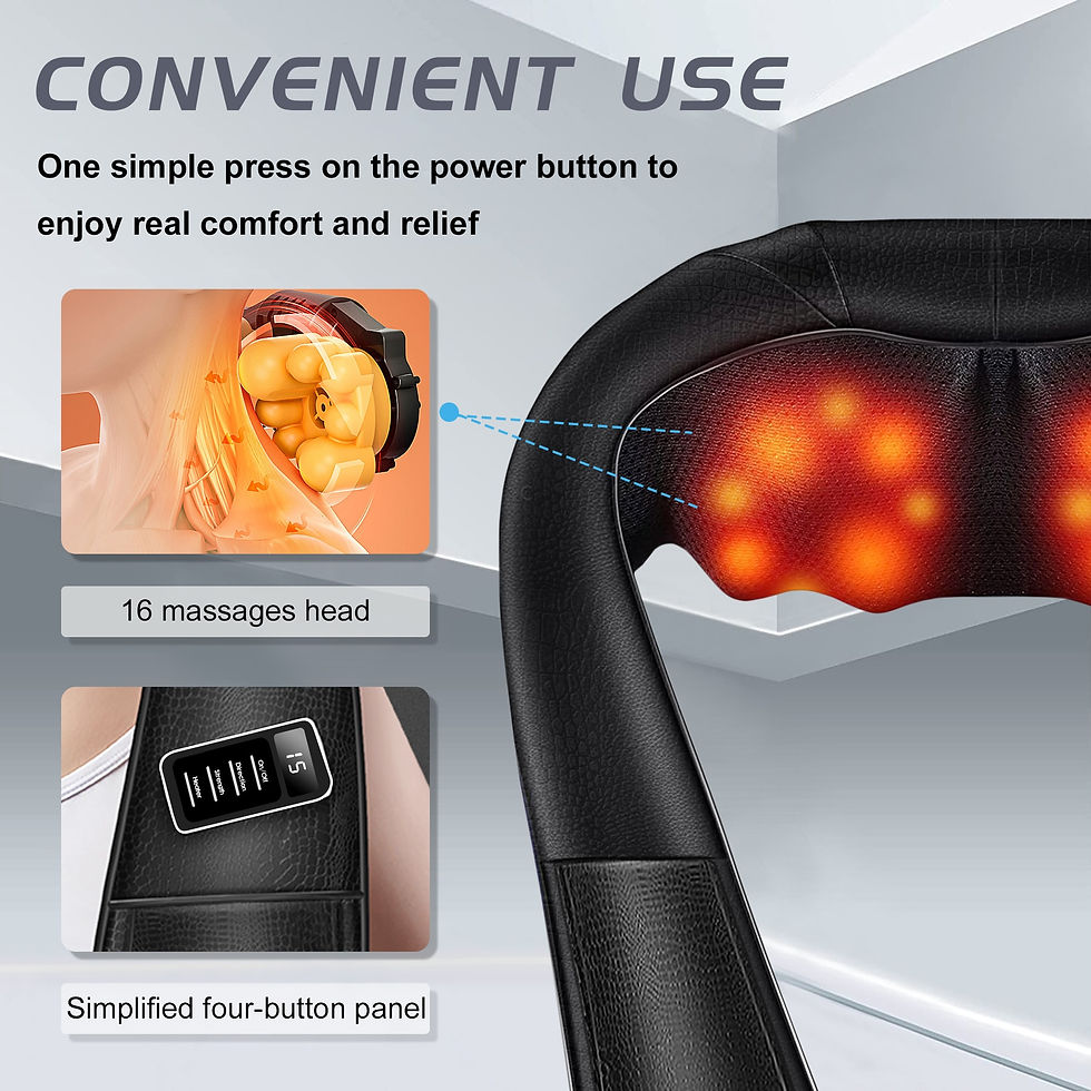 Thumbnail: BILITOK Shiatsu Neck and Back Massager with Heat,Electric Deep Tissue Kneading