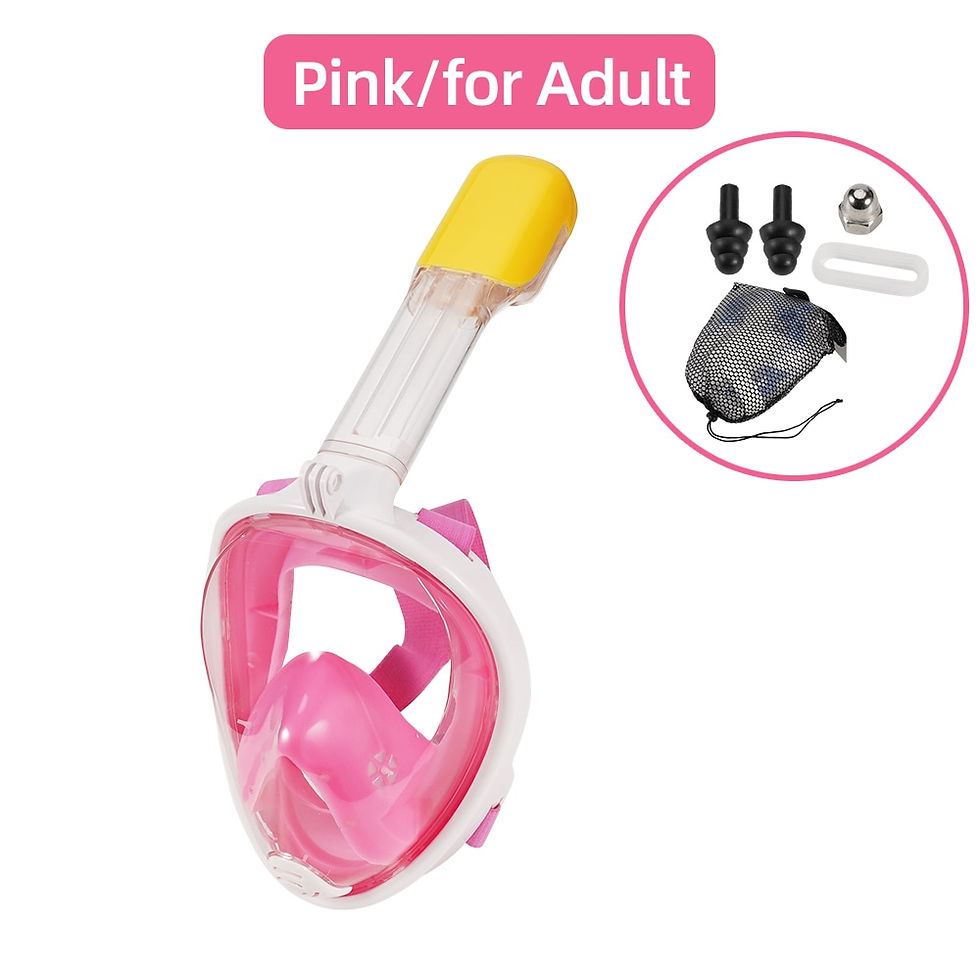 Thumbnail: Full Face Snorkel Mask Snorkeling Swimming Diving Mask Wide View Anti-Fog Anti-