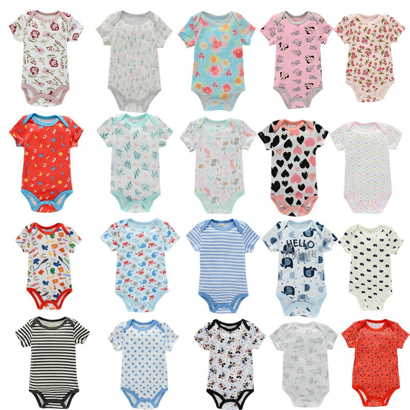 Thumbnail: 1-2 Pieces Baby Bodysuit For Newborns Summer Baby Romper Girl/Boy Clothes 0-12M