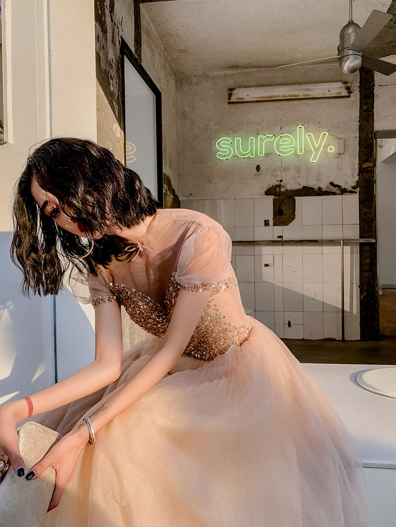 Thumbnail: Wedding Dress For Banquet Annual Meeting Performance