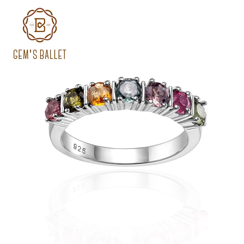 Thumbnail: GEM'S BALLET Stackable Eternity Band Ring for Women Silver 925 Jewelry