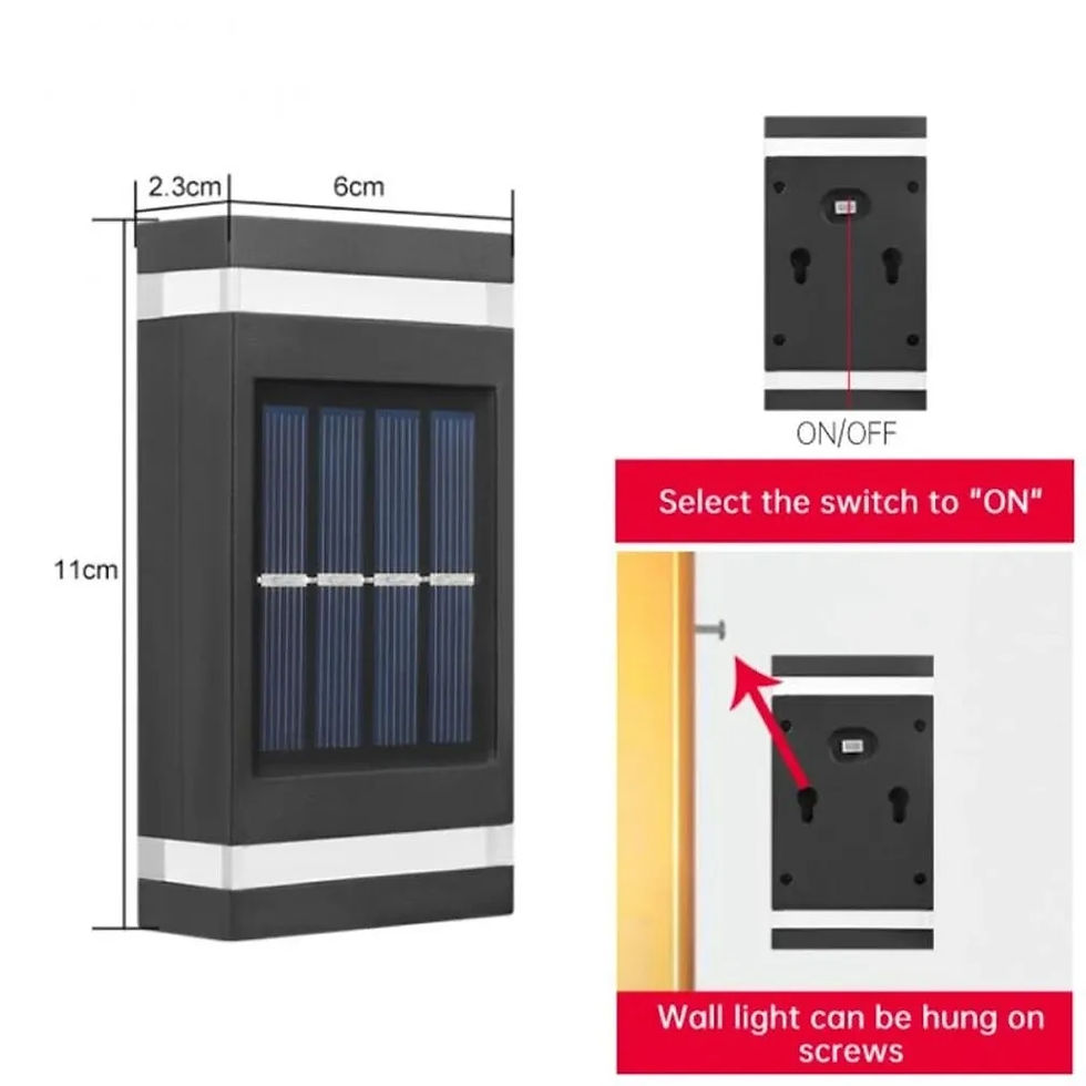 תמונה ממוזערת: Solar Wall Lamp Outdoor Waterproof Solar Powered Light UP and Down Illuminate H