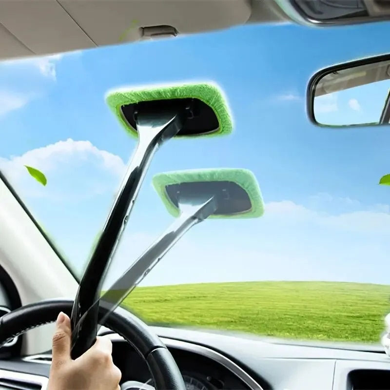 Thumbnail: 1PC Window Cleaning Brush Kit Windshield Wash Tool Interior Car Wiper Long Hand