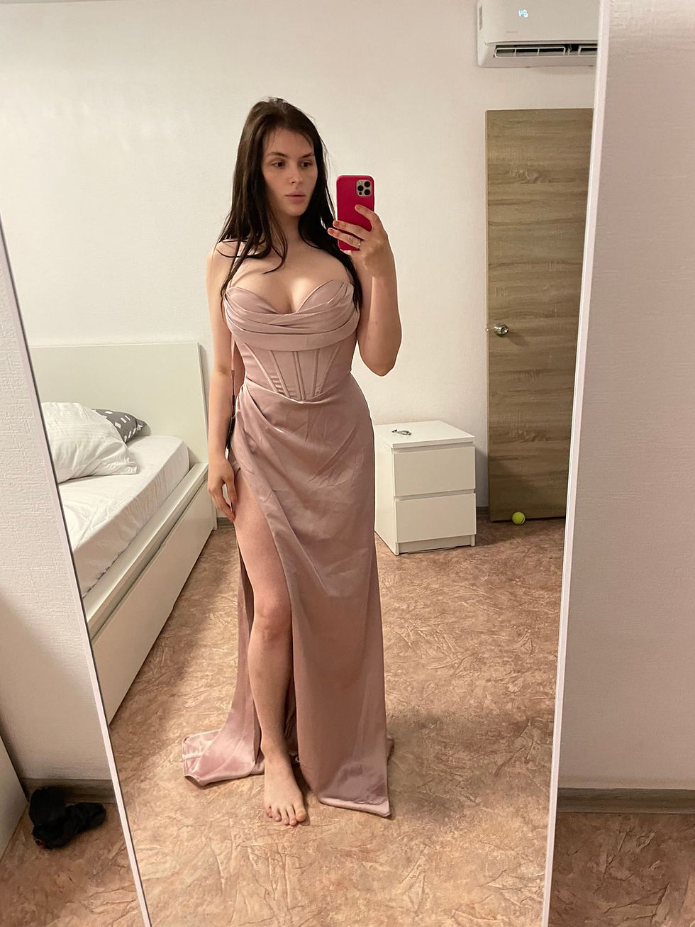 Thumbnail: Mermaid Prom Dresses with Slit Plus Size Satin Long Evening Formal Dresses for