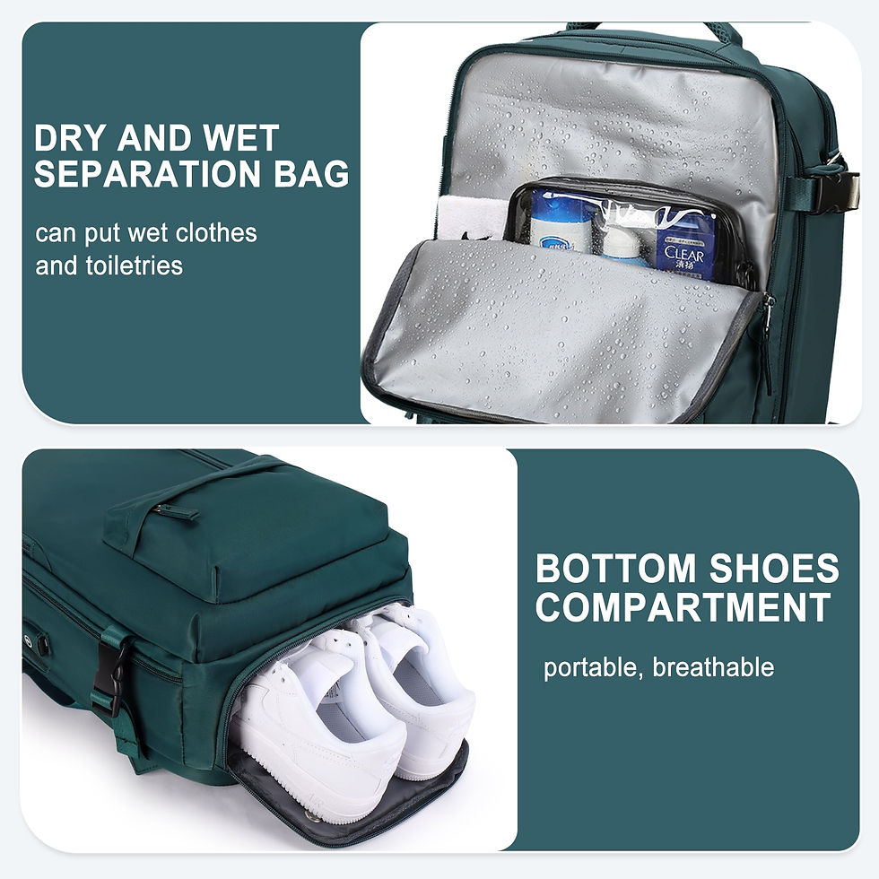 थंबनेल: Travel Backpack Carry on Personal Item Bag for Flight Approved, 35L Hand Luggag
