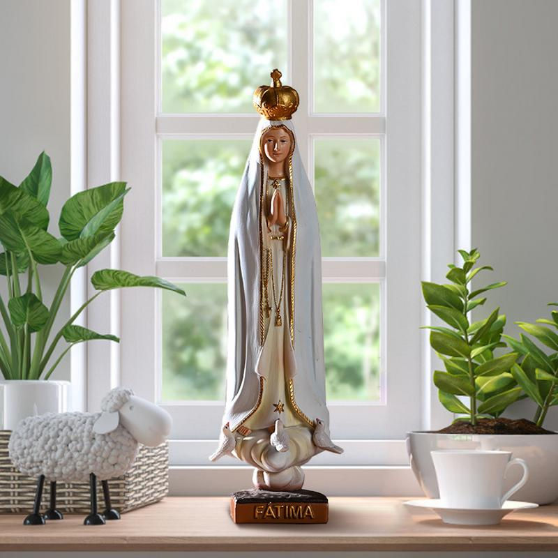 Thumbnail: Our Lady Of Fatima Statue Figure Collectible Tabletop Ornament Exceptional Deta