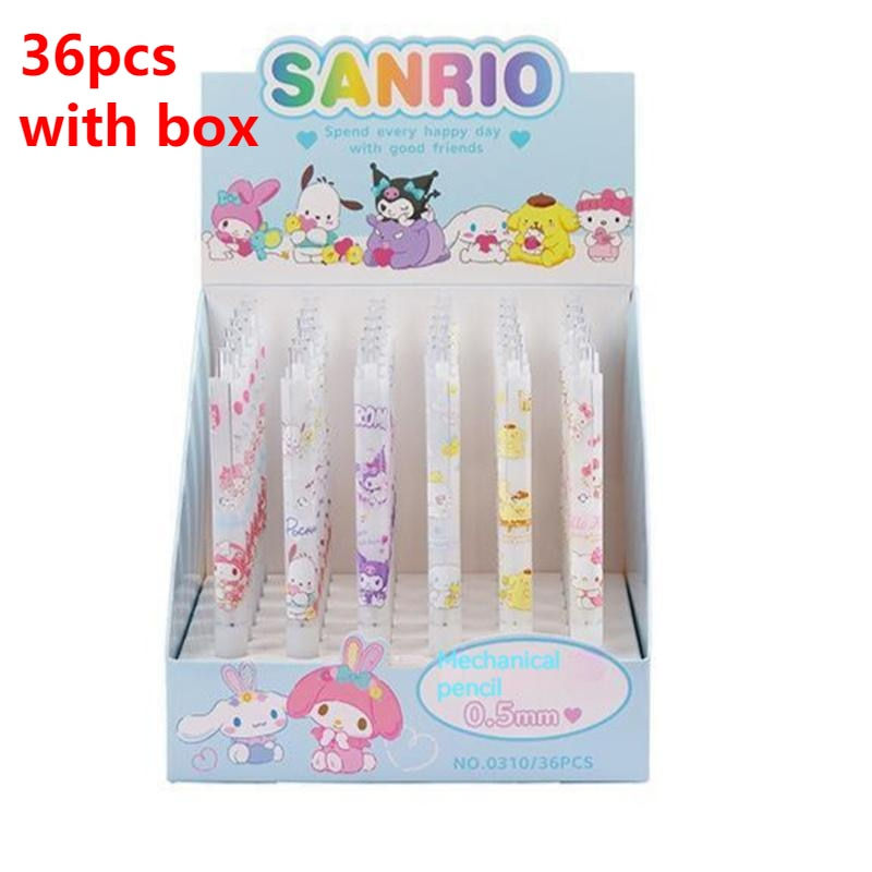 Thumbnail: Sanrio 36pcs Cartoon Mechanical Pencil Hello Kitty Kuromi Movable Pens Student