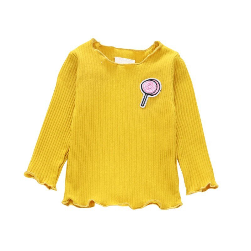 Miniatúra: 2021 Autumn Winter Warm Baby Girl Thicken T-shirt Children Long Sleeve