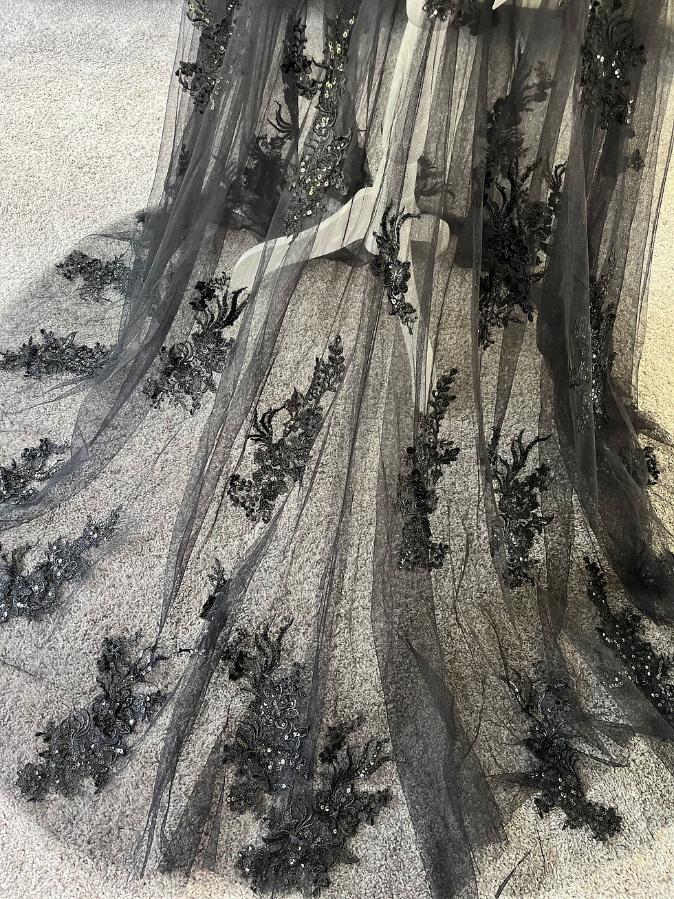 Thumbnail: Beyprern Beautiful Corset Crystal Long Maxi Dress Sparkle Cut-Out Black Rhinest