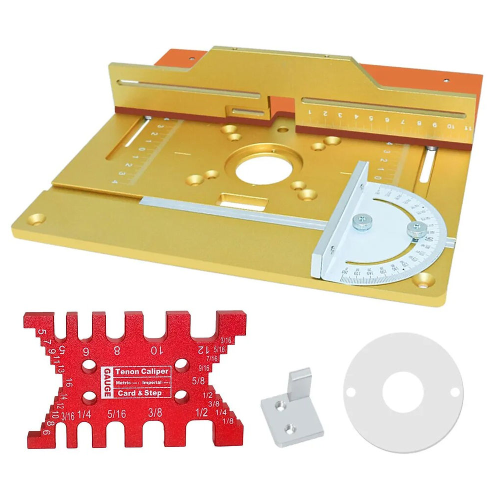 Thumbnail: Set of 3 Router Table Insert Plate Aluminum Alloy Wood Milling Flip Board Trimm