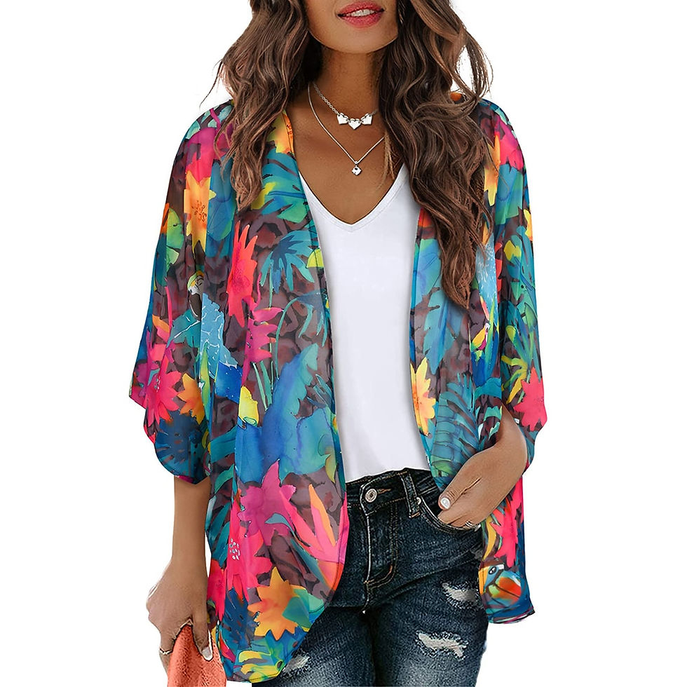 Thumbnail: 2023 Bohemian Printed Women Summer Beach Wear Bikini Wrap Dress Pareo Tunic Swi