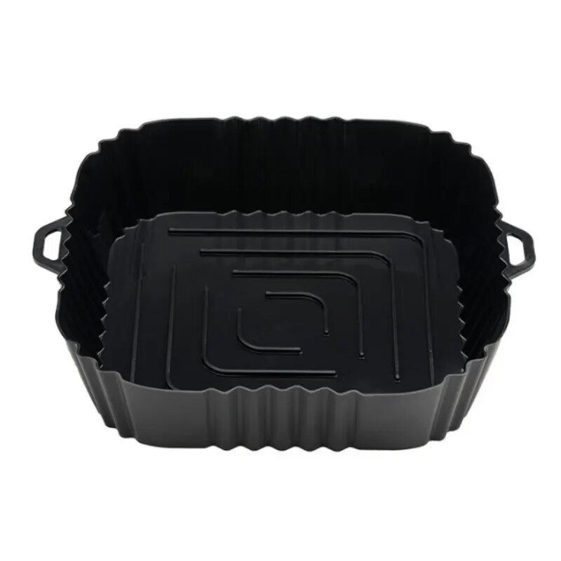 1PC Air Fryer Oven Baking Tray Silicone Tray Fried Chicken Pizza Mat Oilless Si
