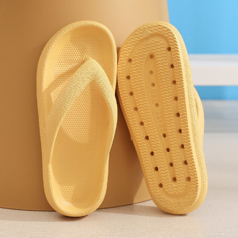 Thumbnail: Rimocy Soft Sole EVA Women's Flip Flops 2023 Summer Beach Non-slip Cloud Slippe