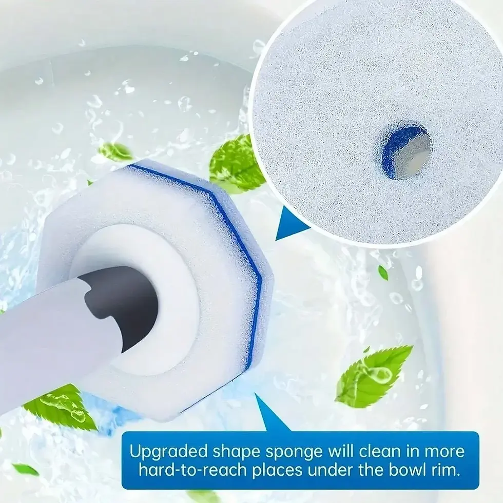 الصورة المصغرة: 2/10/20pcs Upgraded Toilet Brush Wand Disposable Toilet Cleaning Wand Head Comp