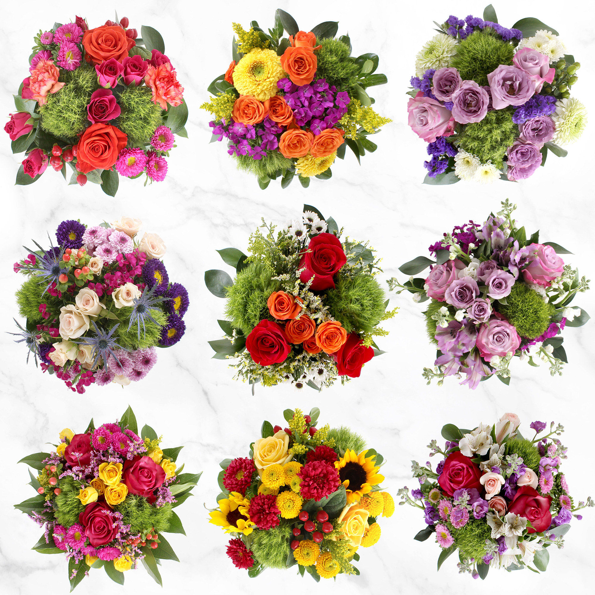 Mini Floral Centerpieces, 9-count