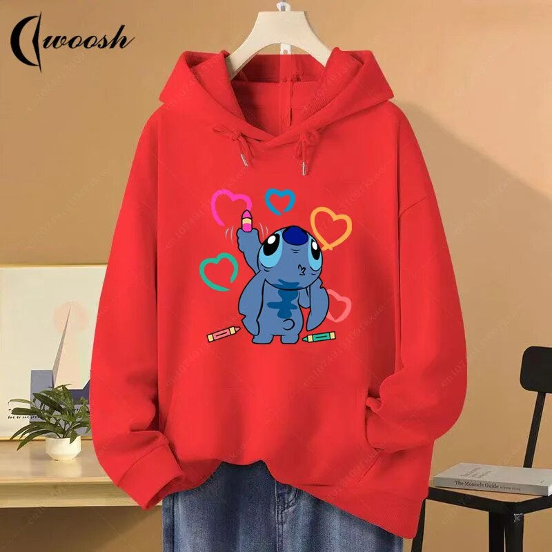 Миниатюра: Plus Size Womens Hoodies Kawaii Cute Fashion Sweatshirt Autumn High Quality Cot