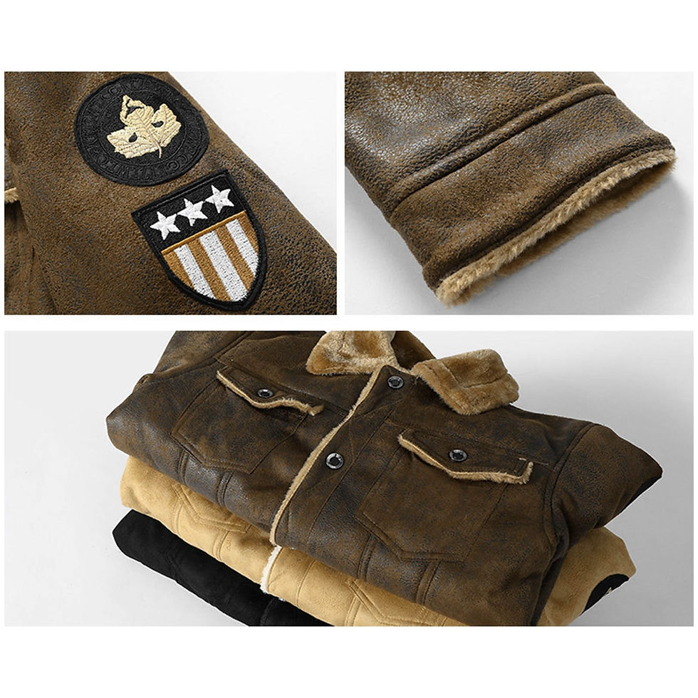 Thumbnail: men jackets Thicken Faux Fur Fleece Jacket male Loose Lambs Wool Lapel Pocket O