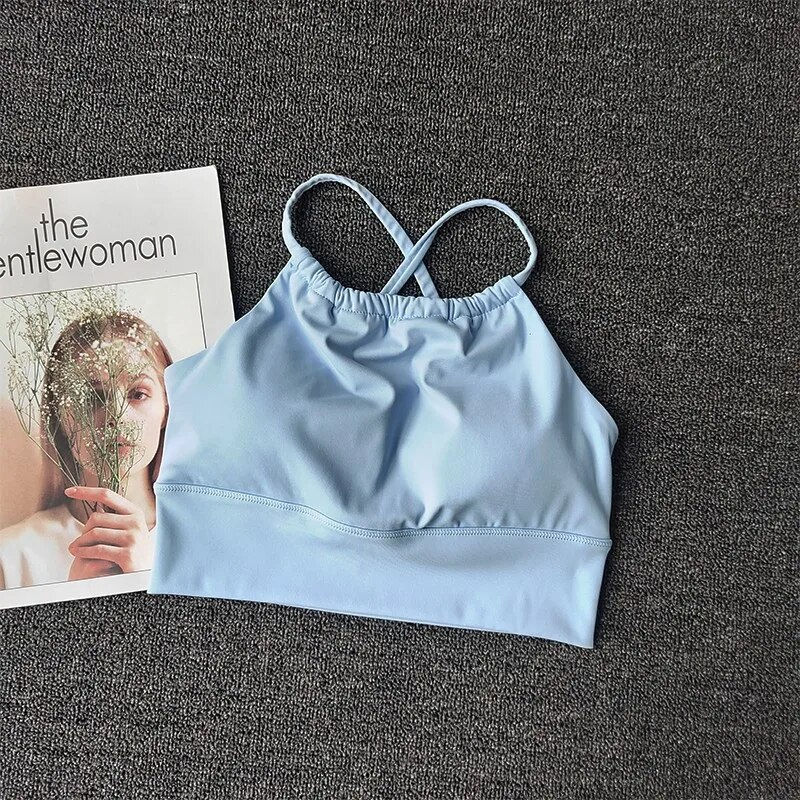 Thumbnail: Women's Shockproof Yoga Bra Breathab Quick Dry Beauty Back Gym Crop Top Brassie
