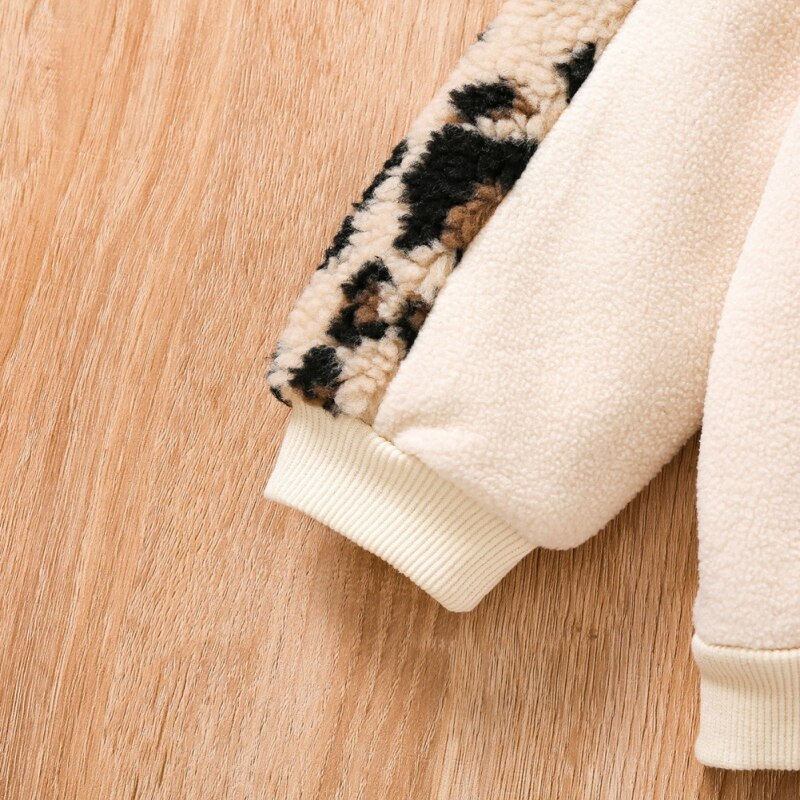 Thumbnail: Kawaii Leopard Hoodies Kids Letter Print Sweatshirt Bear Ear Autumn Winter