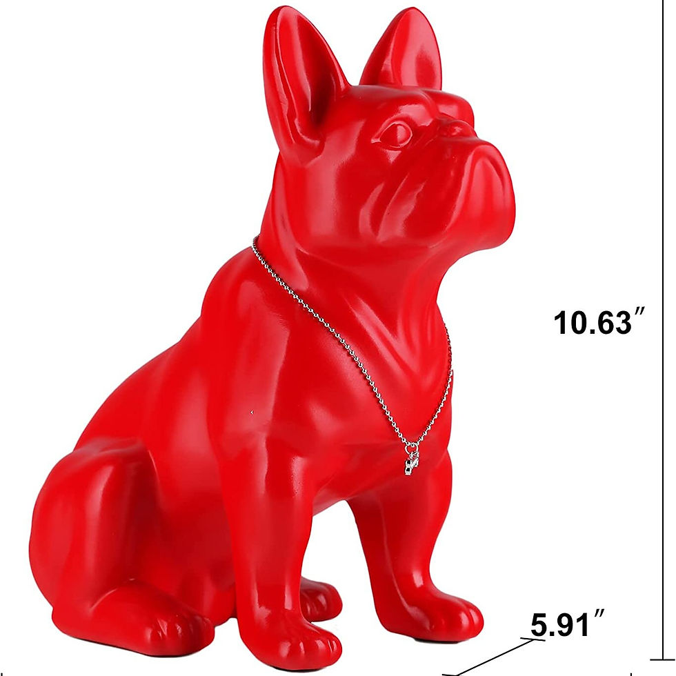 サムネイル： Resin English Bulldog Statue French Bulldog Sculpture Home Decor Modern