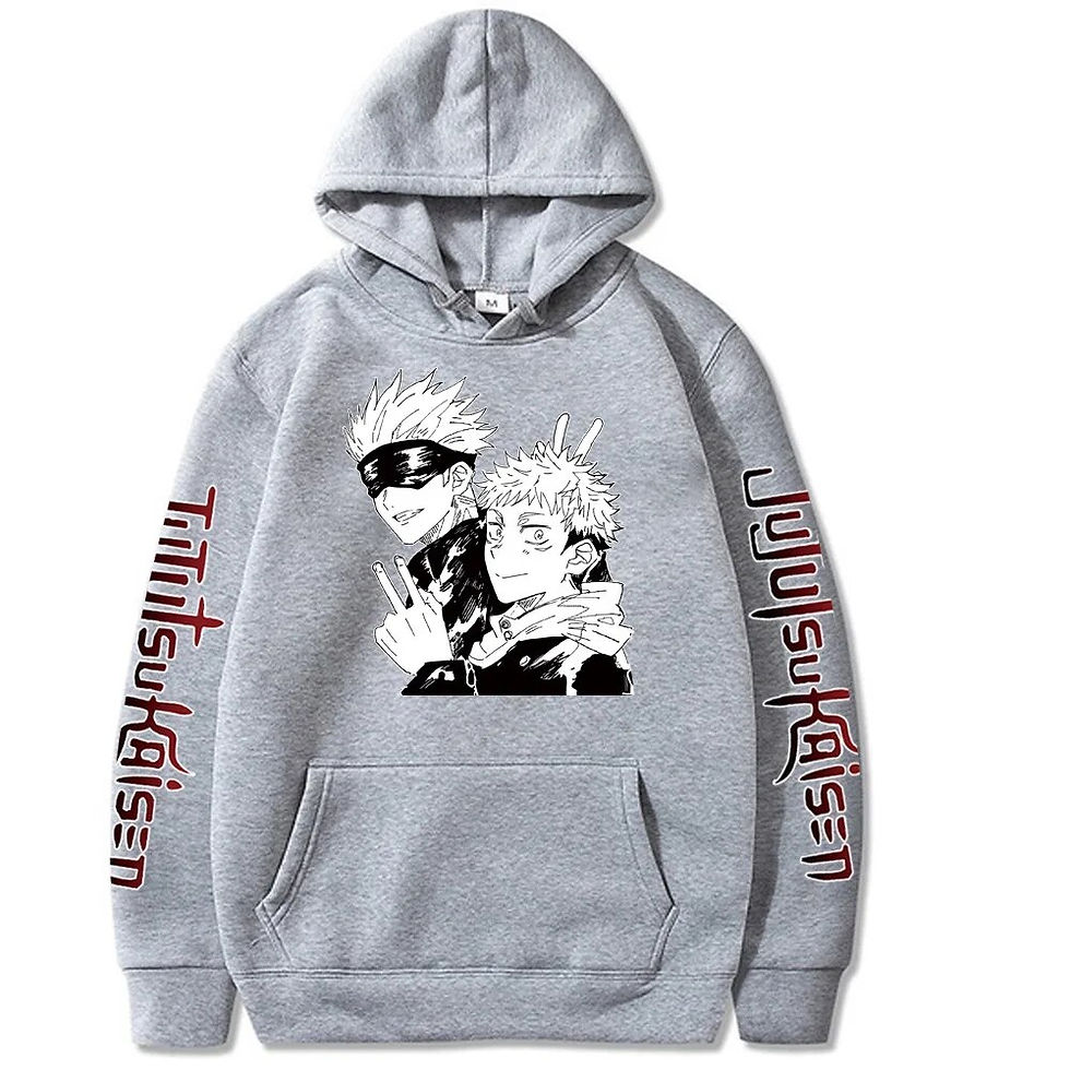 Thumbnail: Japan Anime Jujutsu Kaisen Gojo Satoru Plus Size Hoodie Men Women Sweatshirt Ca