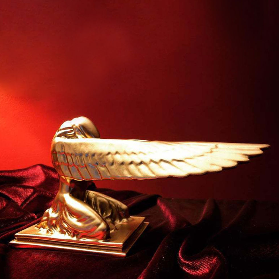Hình thu nhỏ: Ark Angel Statue Innovative Ark Angel Statue Decorative Resin Figurine Gold Fin