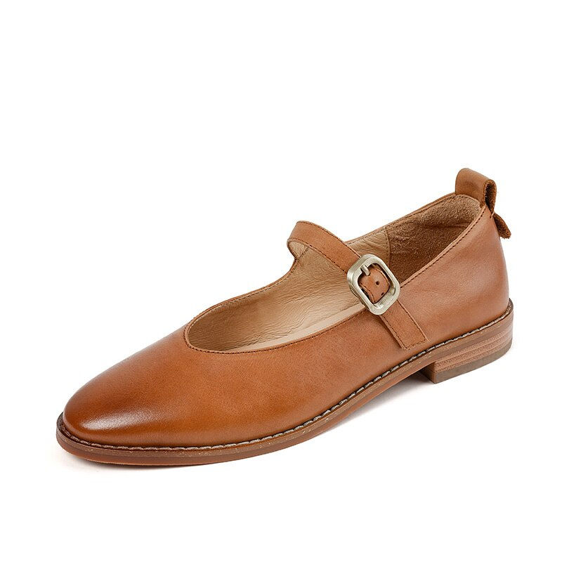 Thumbnail: 2023 new Women pumps natural leather 22-24.5cm cowhide+pigskin full leather rou