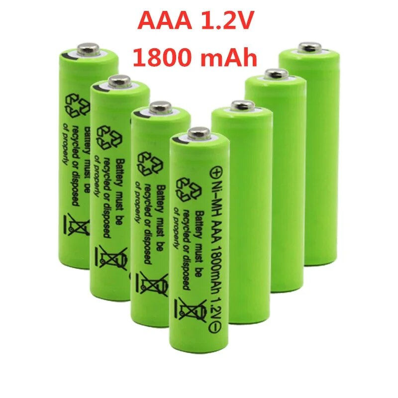 4~20 PCS 100% Original AAA 1800 mAh 1.2 V Quality rechargeable battery AAA 1800