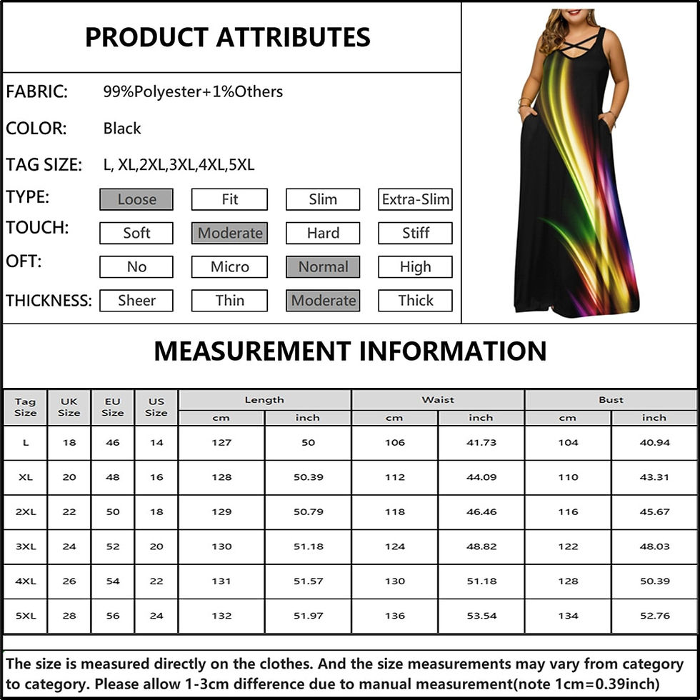 Miniatúra: Women's Fashion Plus Size Casual Curvy Dress Printed Maxi Long Dress Boho Big S