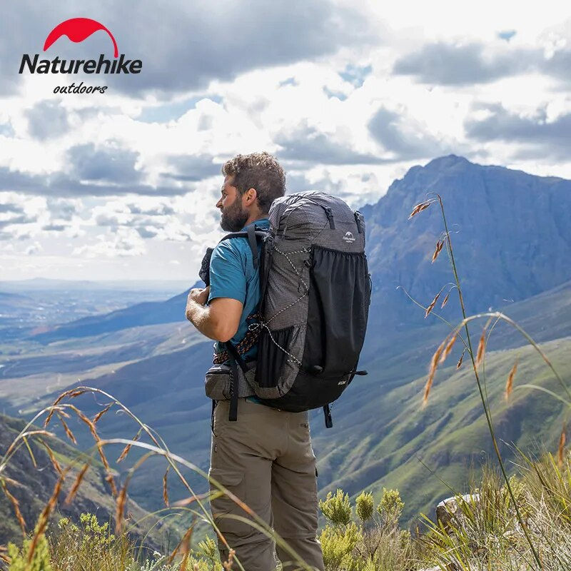 Thumbnail: Naturehike Hiking Backpack Outdoor Sports Bag 60+5L Large Capacity Ergonomic De