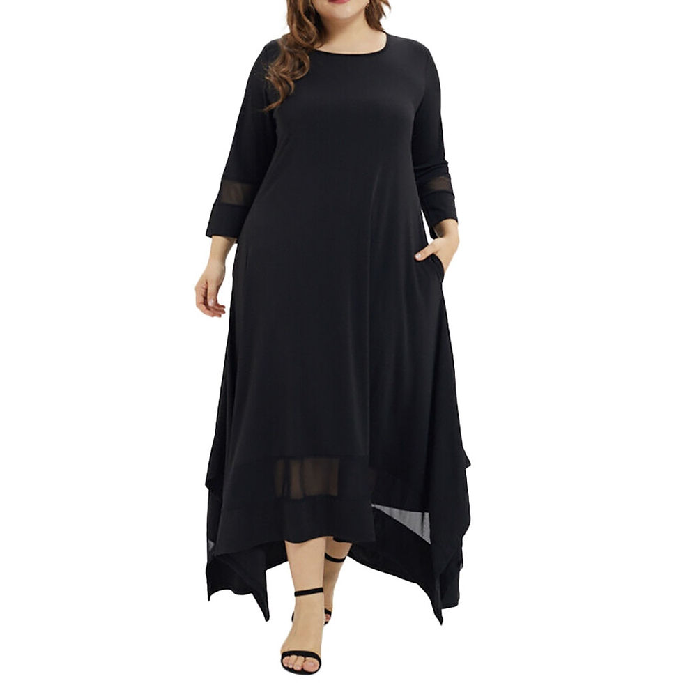 Minijatura: Summer Dress Women Dresses Robe Fashion Plus Size Solid O-Neck Three Quarter Sl