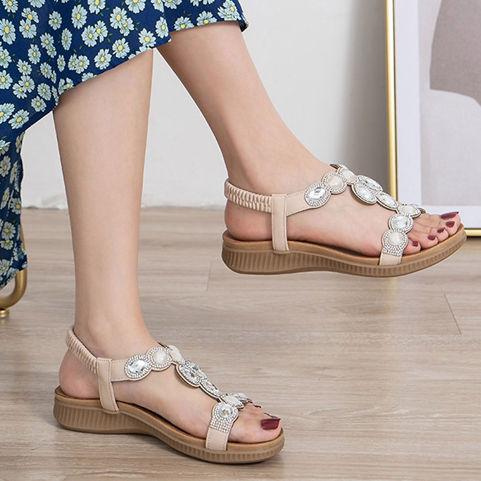 Thumbnail: Bohemian Style And Comfortable Ladies Shoes With Medium Length Heel Outdoor sho
