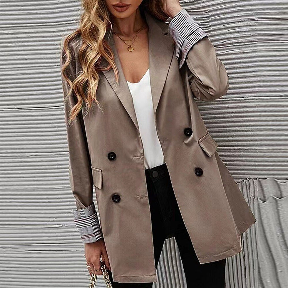 Indexkép: 2022 Autumn Women's Blazer Jacket Black Fashion Elegant Blazers Female