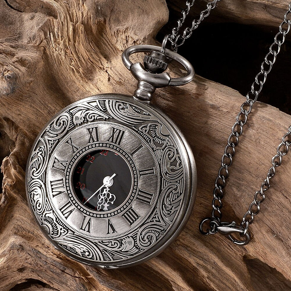Miniature : Roman Numerals Quartz Pocket Watch Men Women Hollow Case Steampunk Vintage Pend
