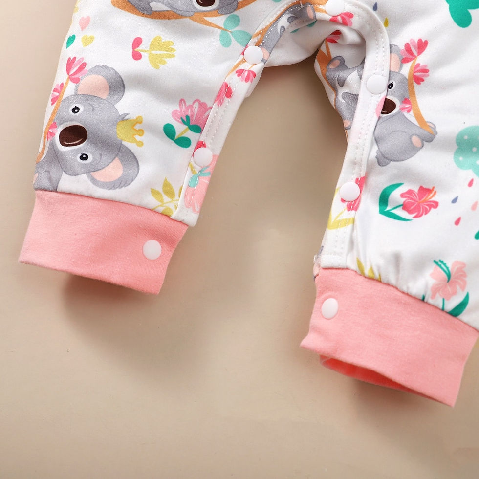 Thumbnail: 0-12Months Newborn Baby Clothes Girl Long Sleeves Cute Cartoon Bodysuit with He