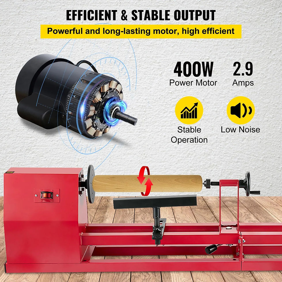 Thumbnail: VEVOR Wood Turning Lathe 14" X 20" / 14" X 40" / 14" × 51" Perfect for High Spe