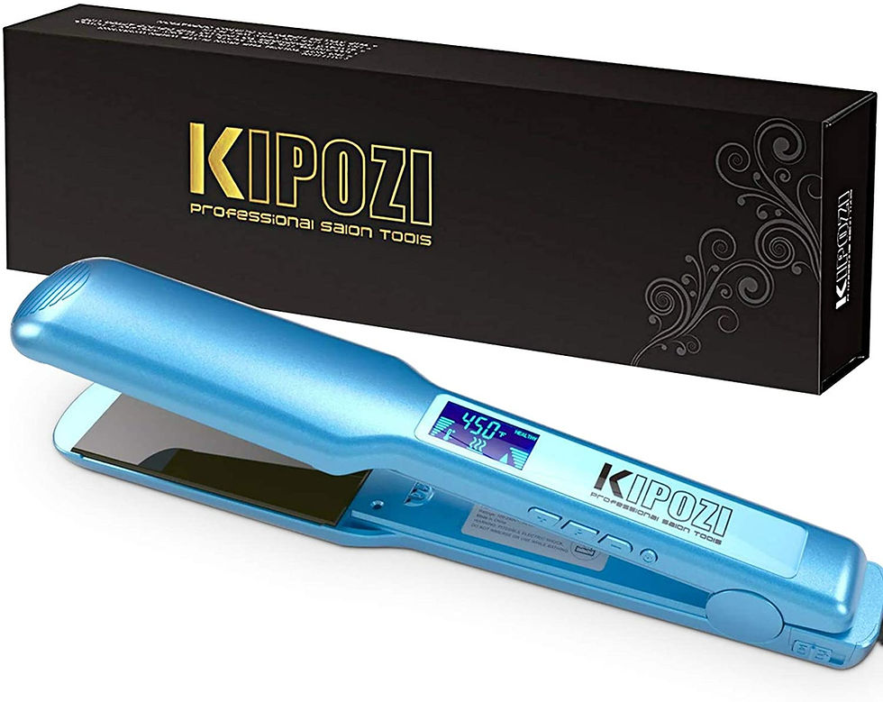 Miniatură: 2023 KIPOZI Professional Titanium Flat Iron Hair Straightener with Digital LCD