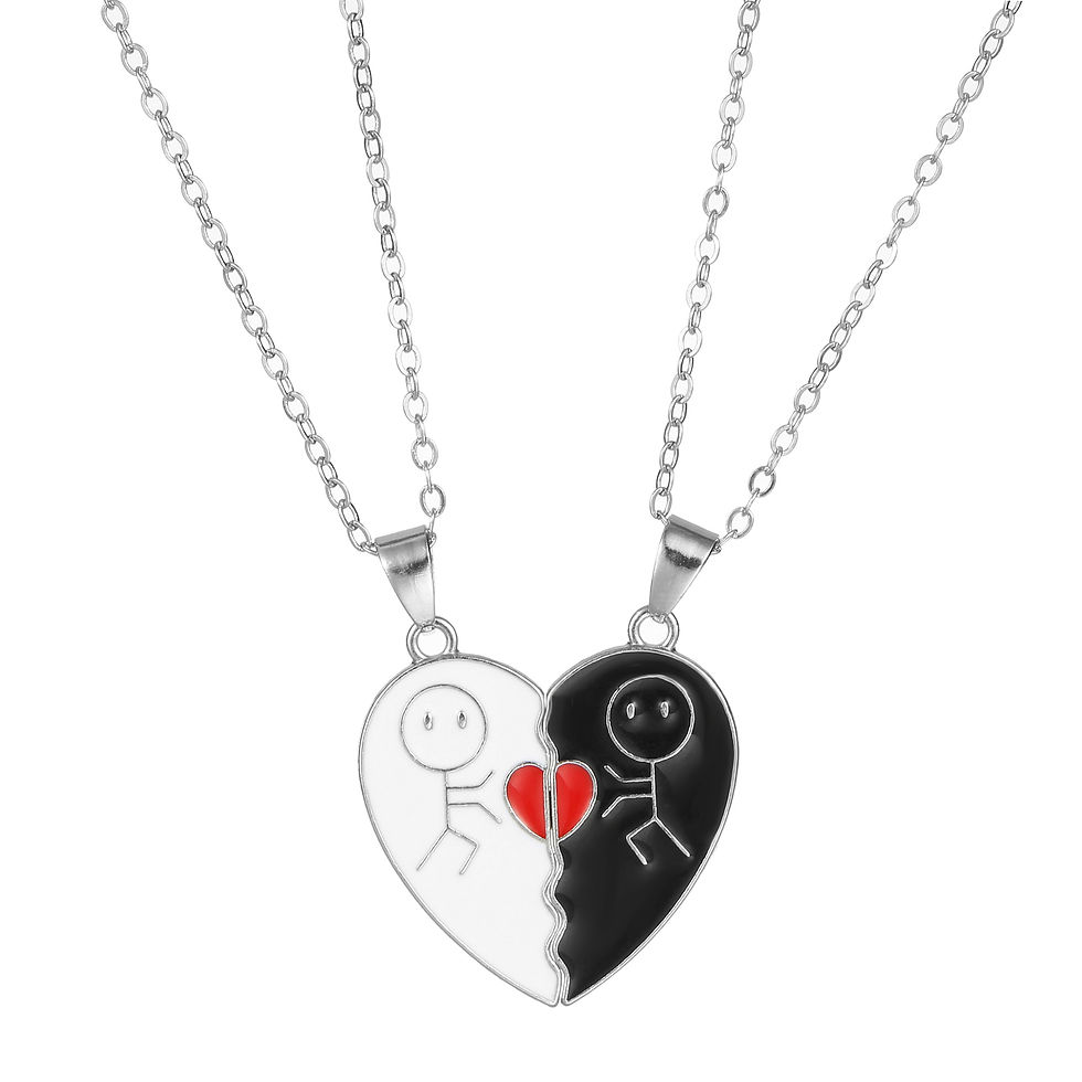 Thumbnail: Angel Wings Hug Magnet Love Necklace