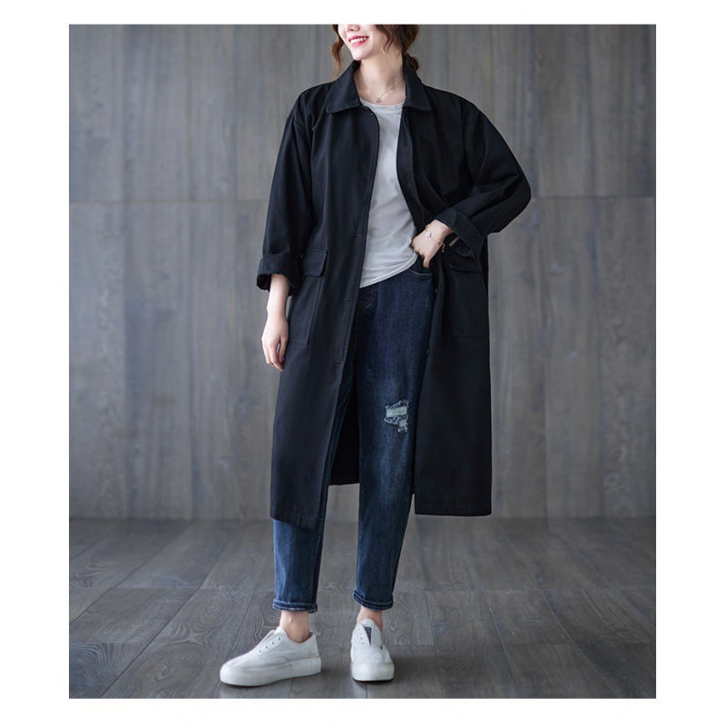 縮圖：Simple Artistic Turn-down Collar Coat