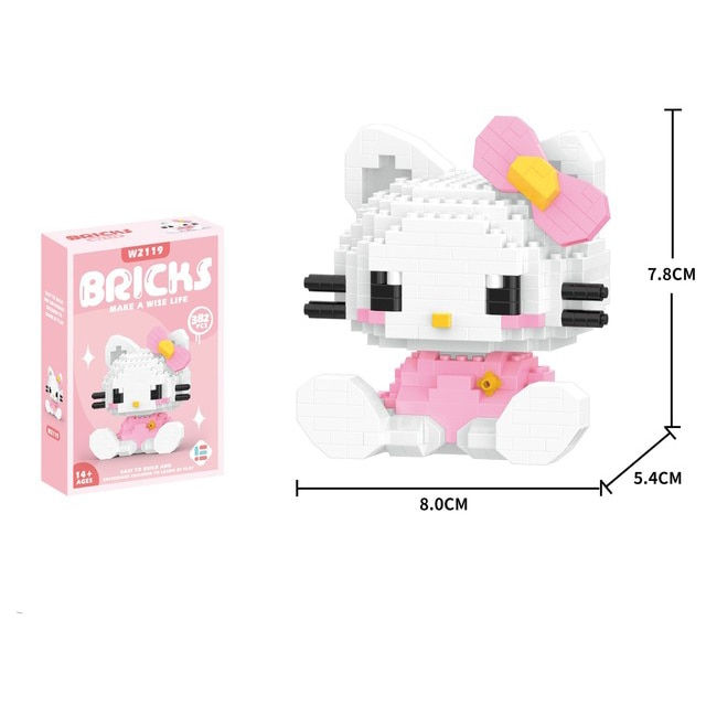Thumbnail: Building Block Sanrio Anime Figure Kuromi Assembled Toys Decorative Ornament Mo