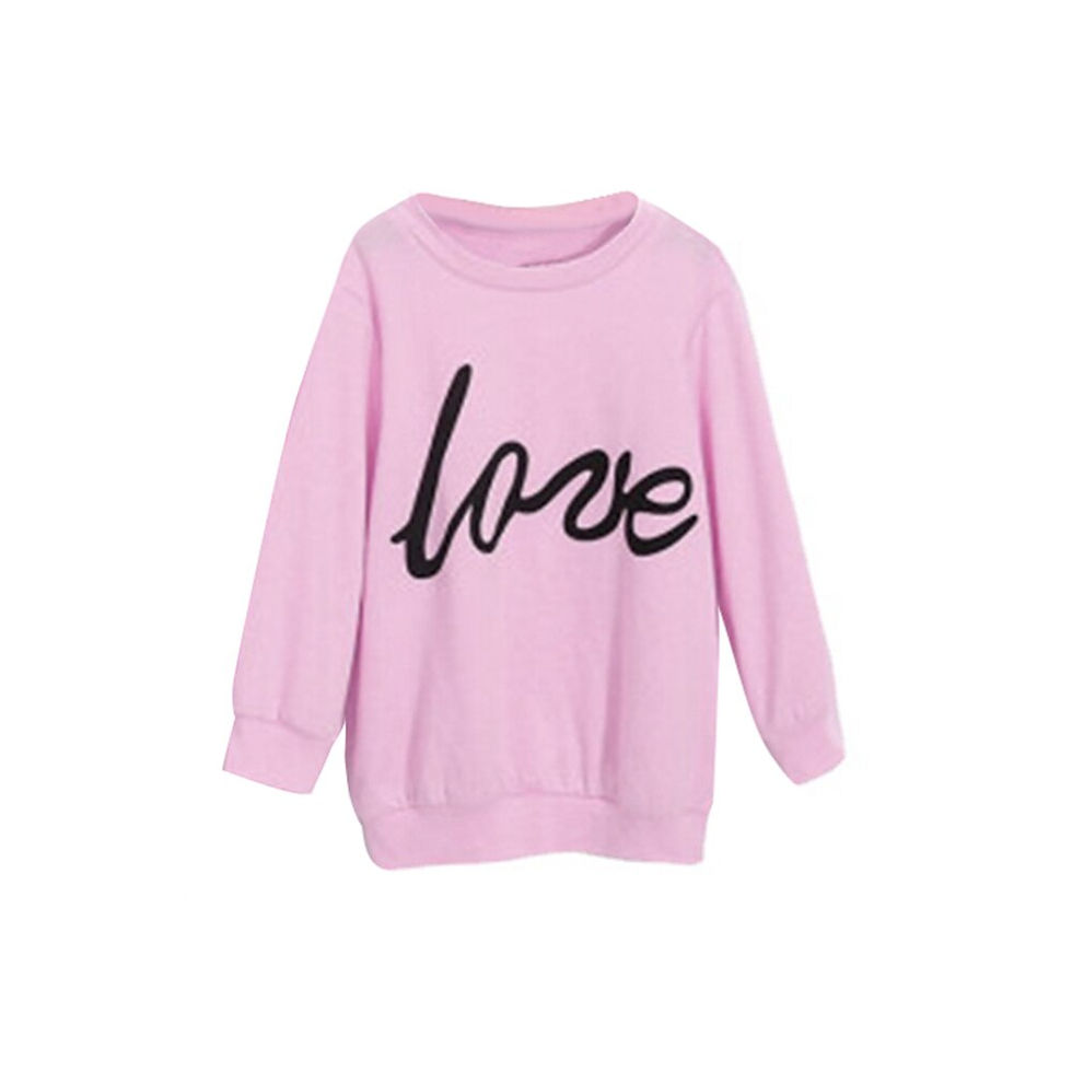Thumbnail: Autumn Mothers Daughter Sweatshirt Maternity Ladies Pink Love Print Parent