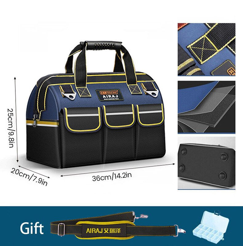 Thumbnail: AIRAJ Multifunctional Tool Bags 1680D Oxford Cloth Electrician Bags Waterproof