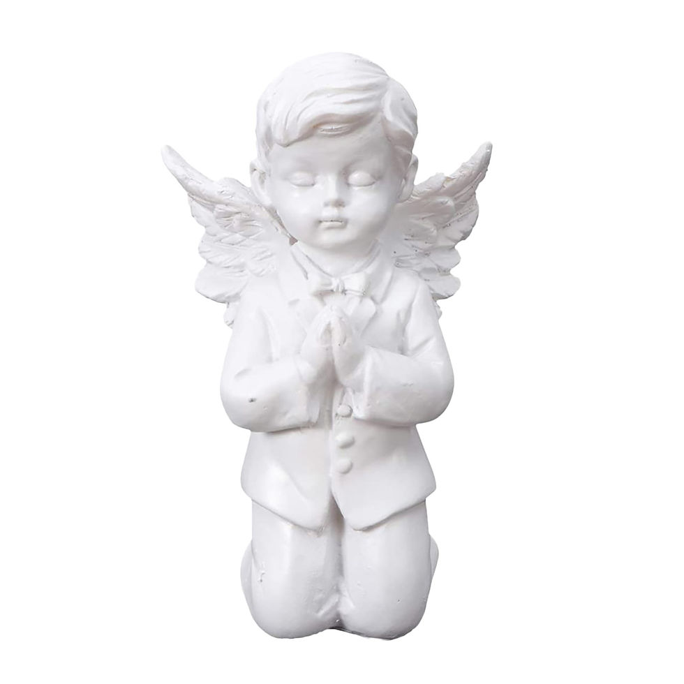 Miniatiūra: Angels Statues Praying Cherub Adorable Cherubs Angel Decoration Figurine Indoor