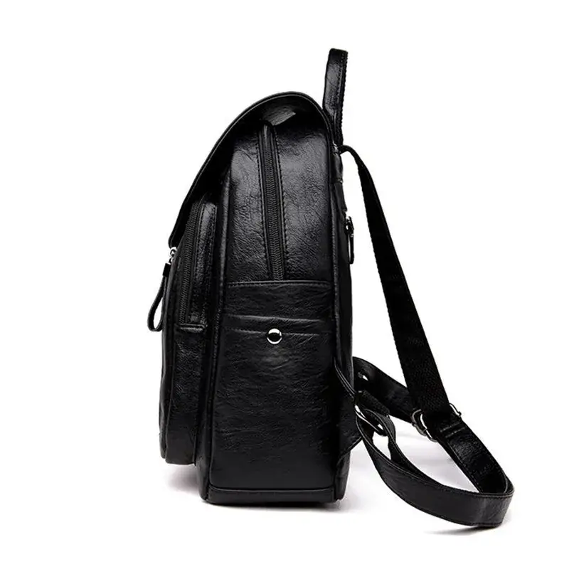 Küçük resim: Women's Backpack  Travel Large Backpack PU Leather Handbag  Schoolbag For Girls